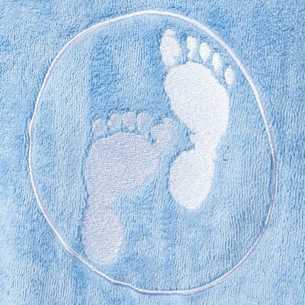 Two Bare Feet Towelling Changing Robe - Light Blue Extra Image 3